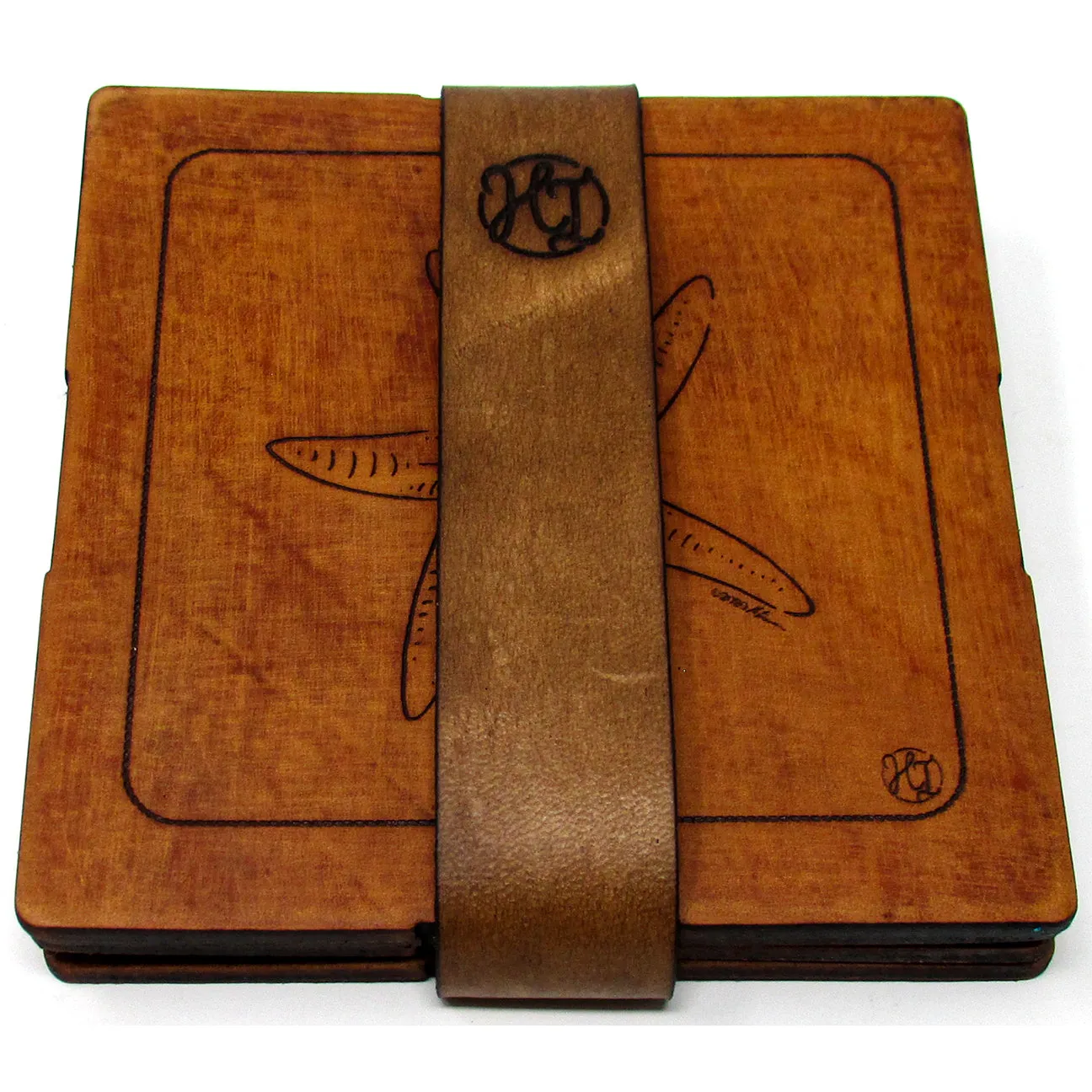 Coasters Set - Leather - Ocean Vibes
