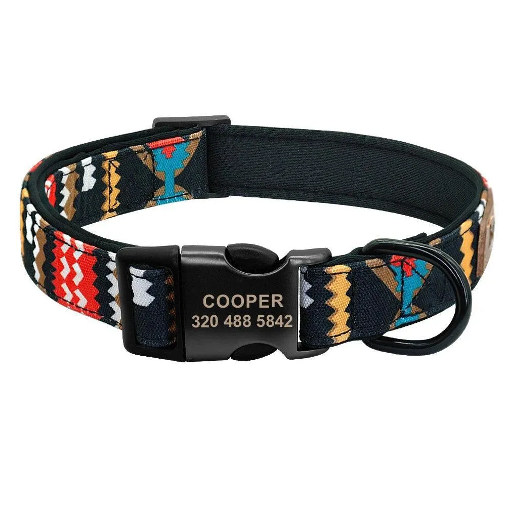 Colorful Personalized Dog Collar Set: Stylish Pet Accessories for All Breeds