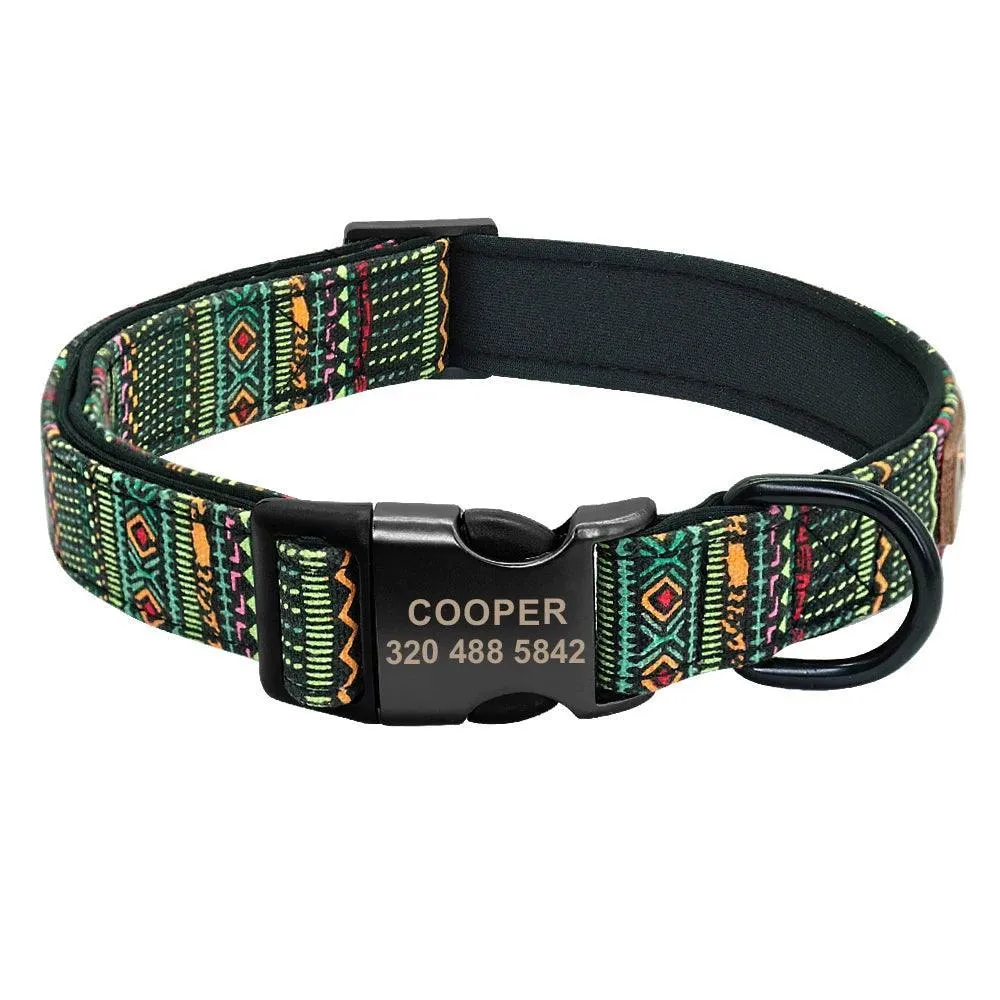 Colorful Personalized Dog Collar Set: Stylish Pet Accessories for All Breeds