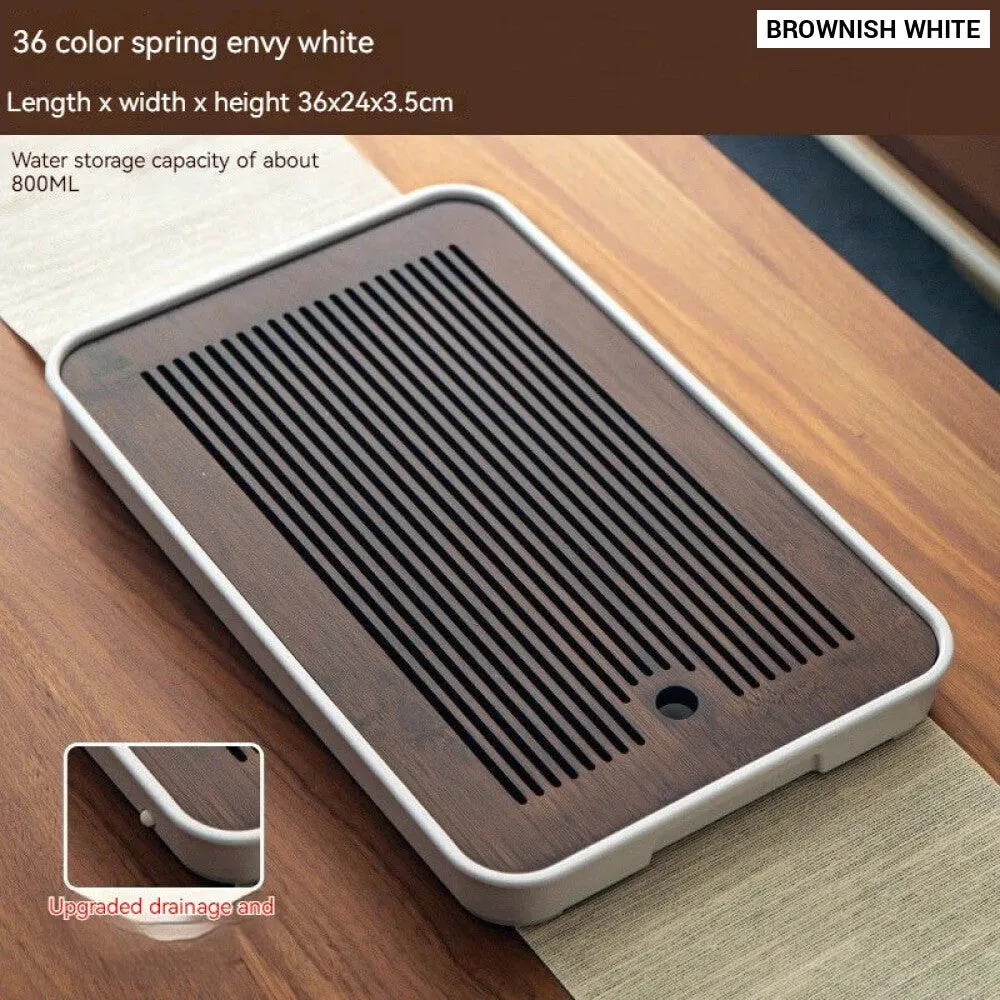 Compact Bamboo Tea Tray for Kung Fu Tea Set