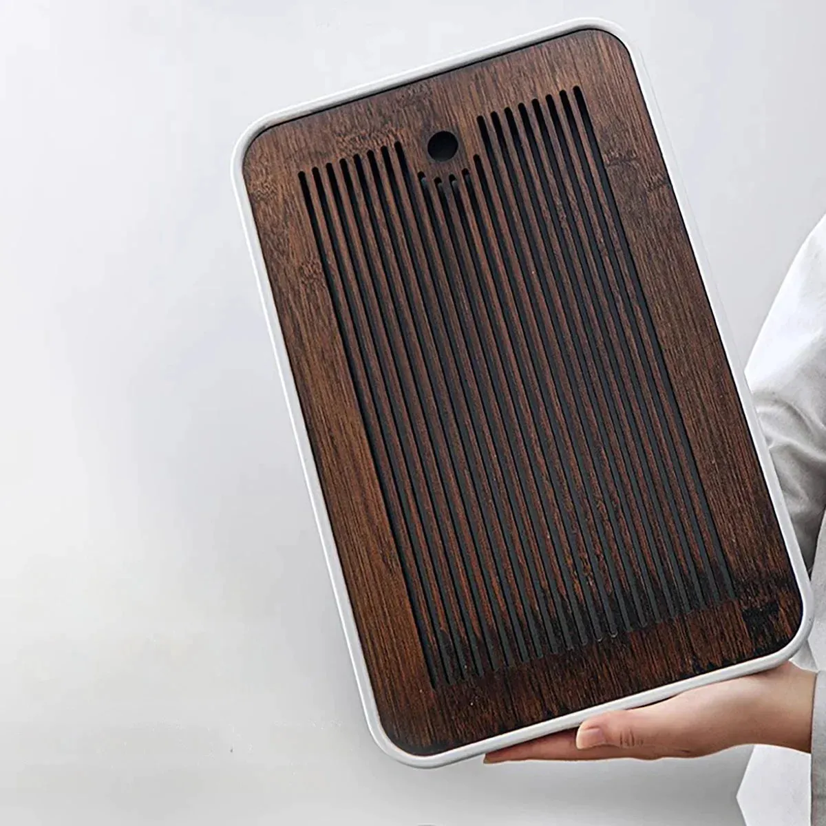 Compact Bamboo Tea Tray for Kung Fu Tea Set