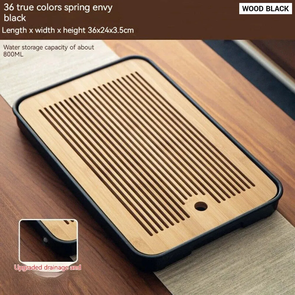 Compact Bamboo Tea Tray for Kung Fu Tea Set