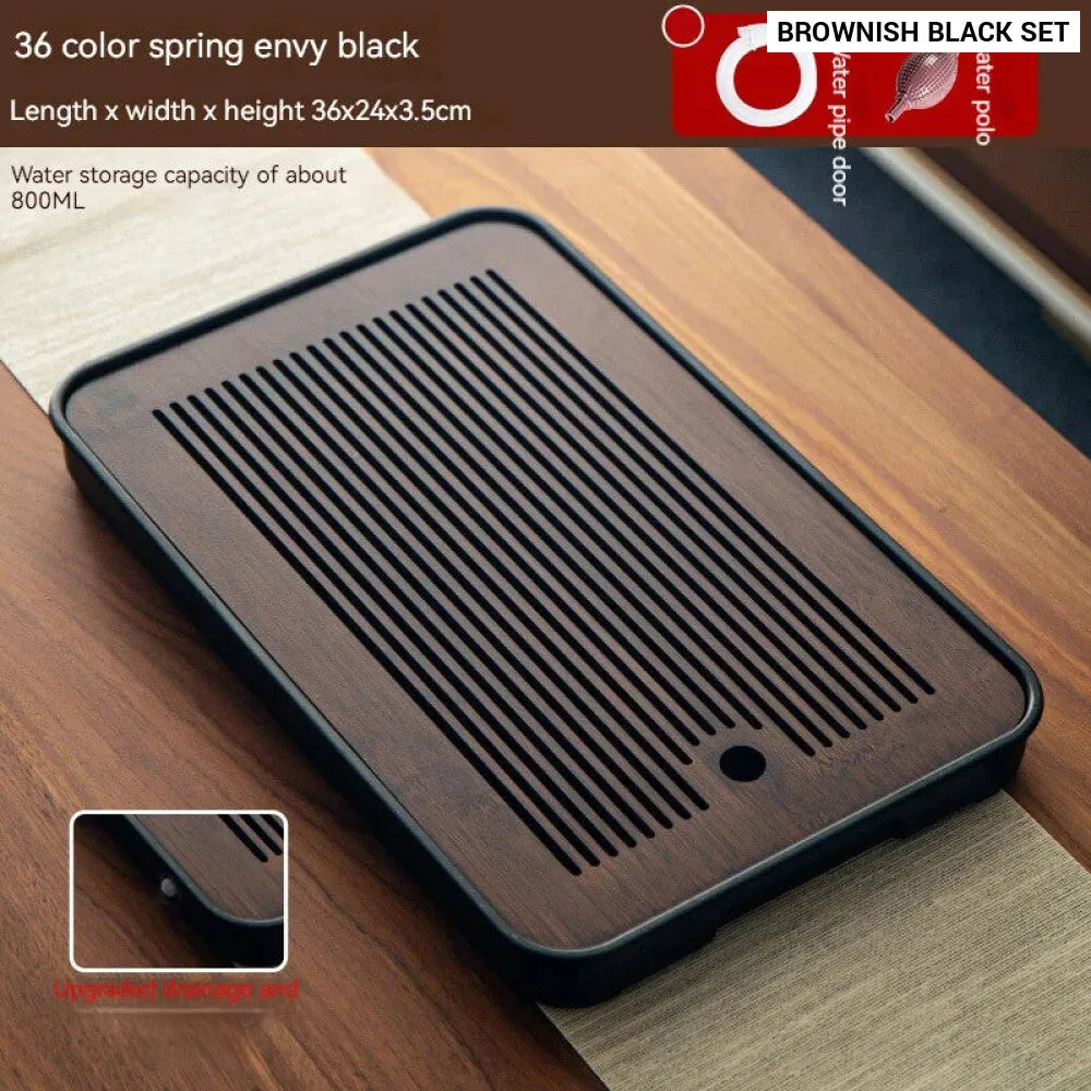 Compact Bamboo Tea Tray for Kung Fu Tea Set