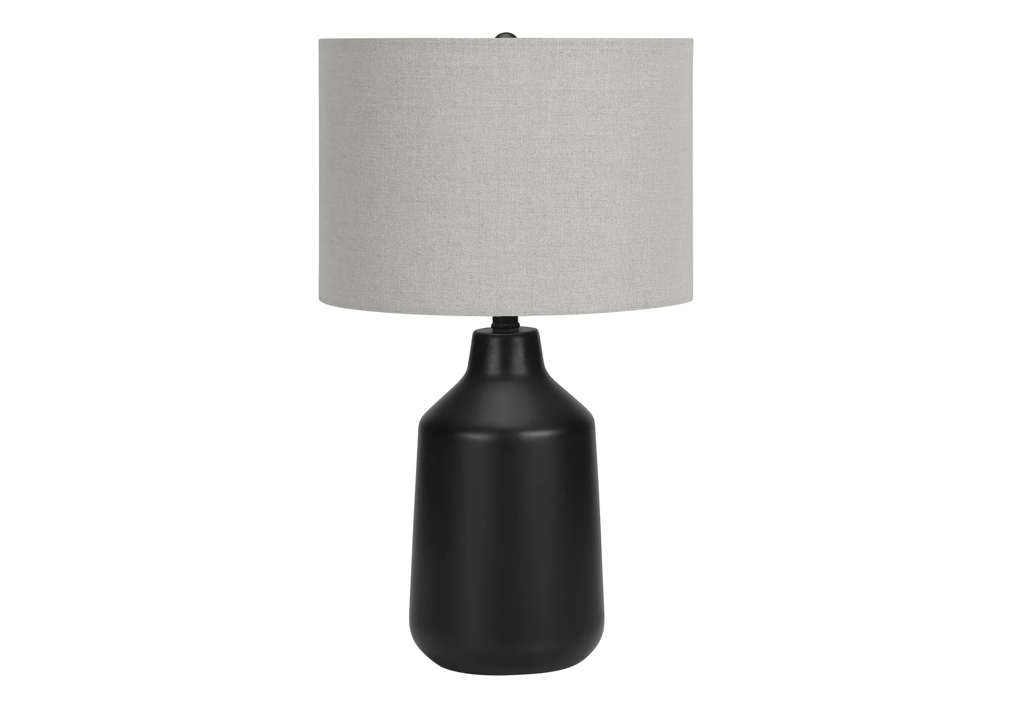 ContempoGlow: Black Concrete Table Lamp - Illuminate Your Space with Style! 24"H