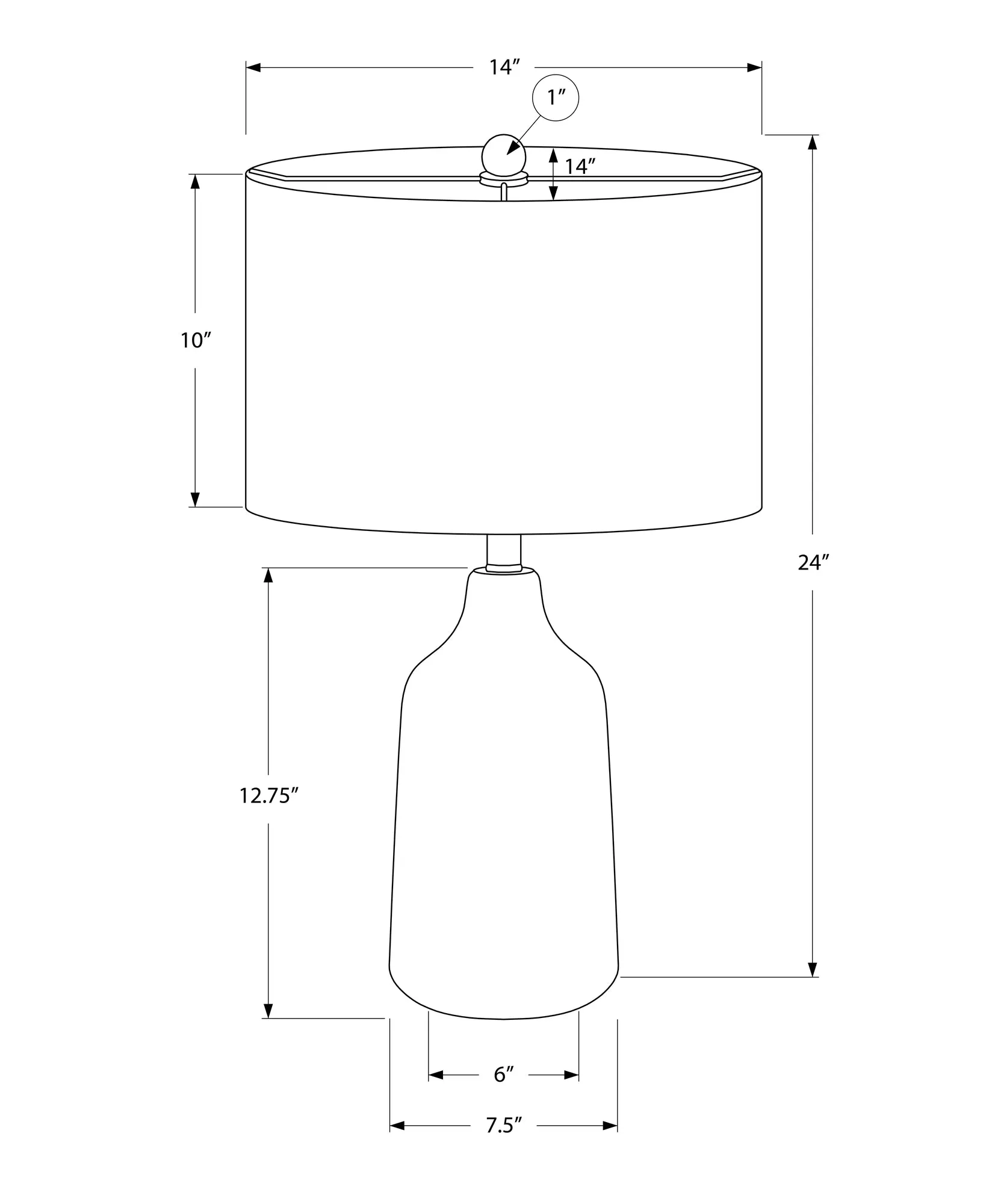 ContempoGlow: Black Concrete Table Lamp - Illuminate Your Space with Style! 24"H