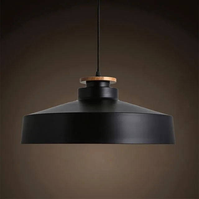 Contrast Metal & Wood Pendant Lights