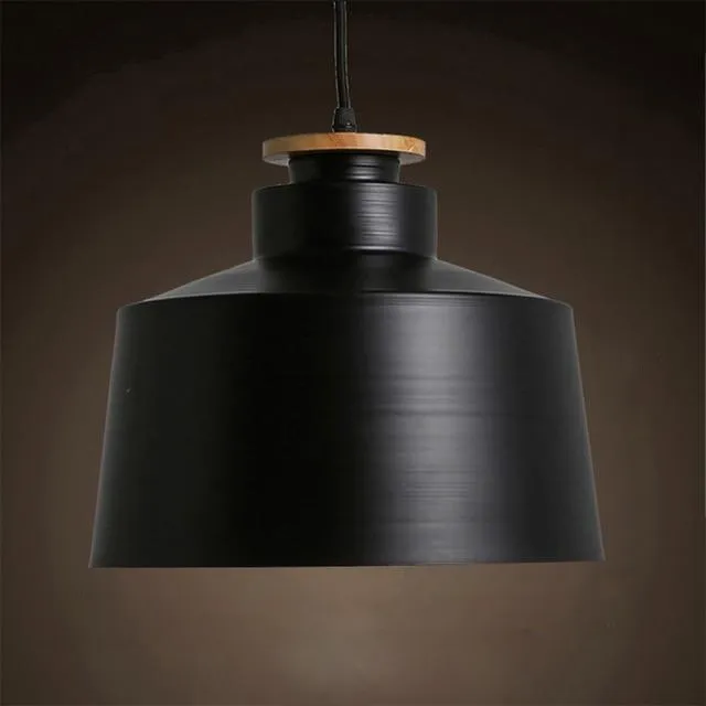 Contrast Metal & Wood Pendant Lights