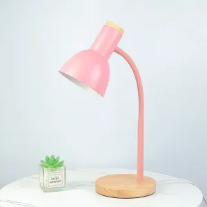 Creative Wooden Iron Table & Desk Lamp-Pink