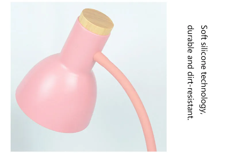 Creative Wooden Iron Table & Desk Lamp-Pink