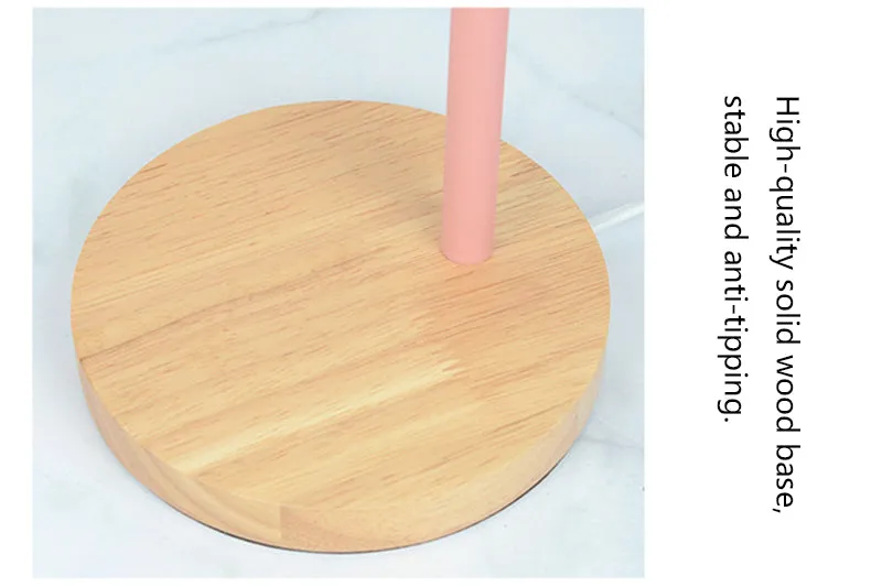 Creative Wooden Iron Table & Desk Lamp-White
