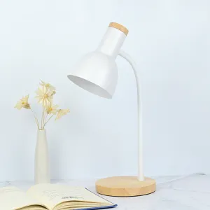 Creative Wooden Iron Table & Desk Lamp-White