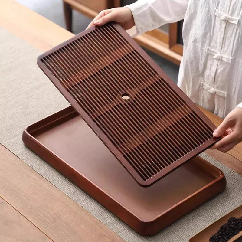 Decorative Bamboo Coffee Tray Set for Kitchen and Restaurant
