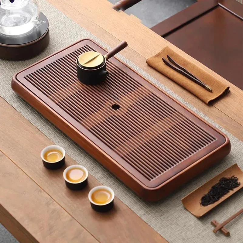 Decorative Bamboo Coffee Tray Set for Kitchen and Restaurant