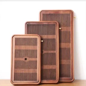 Decorative Bamboo Coffee Tray Set for Kitchen and Restaurant