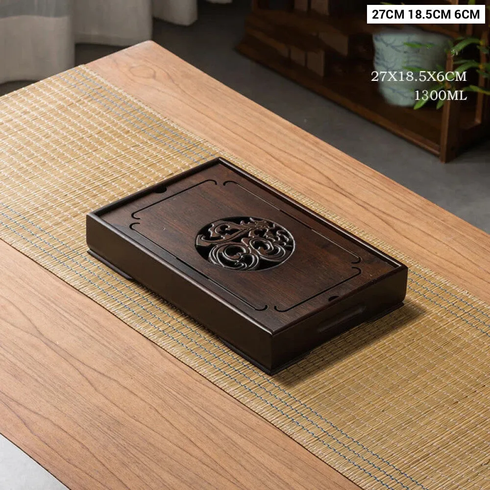Decorative Bamboo Coffee Tray Set for Kitchen and Restaurant