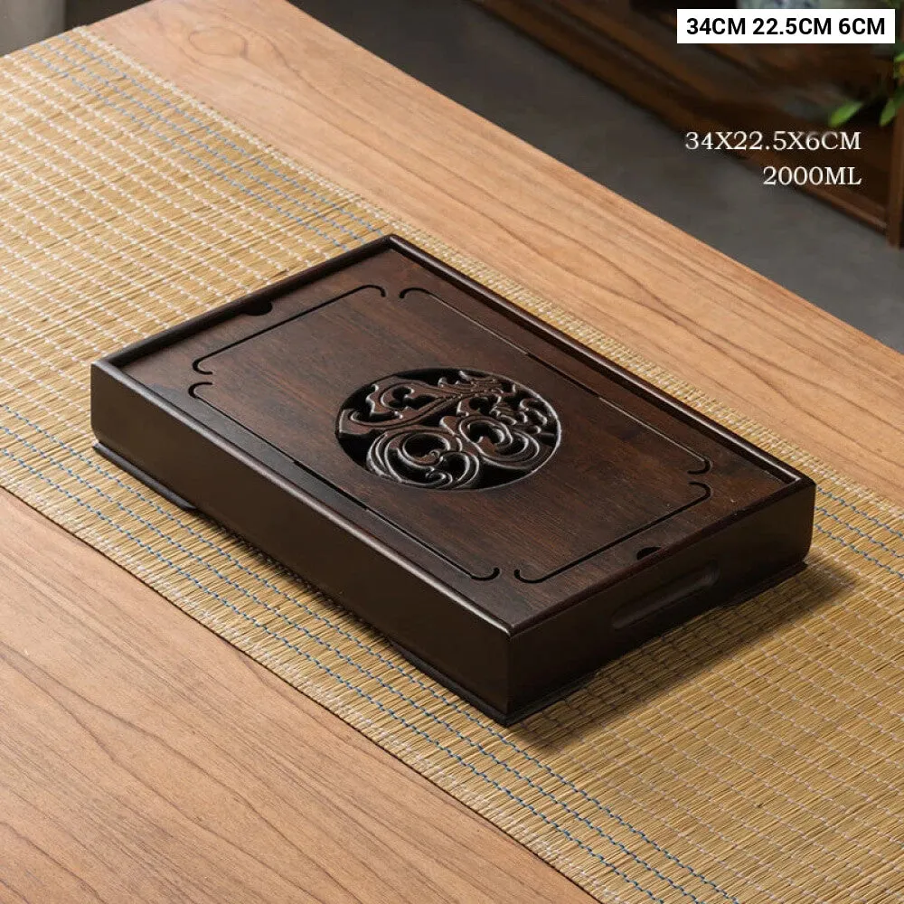Decorative Bamboo Coffee Tray Set for Kitchen and Restaurant