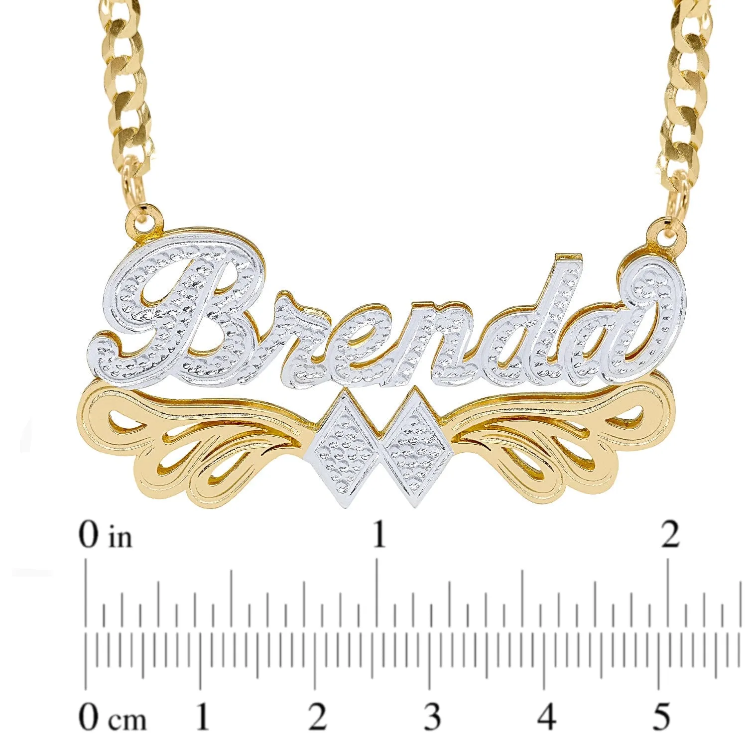 Double-plated Script Name Necklace