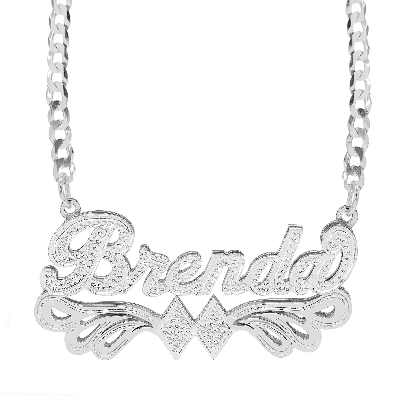 Double-plated Script Name Necklace
