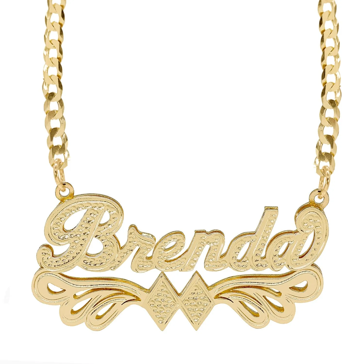 Double-plated Script Name Necklace