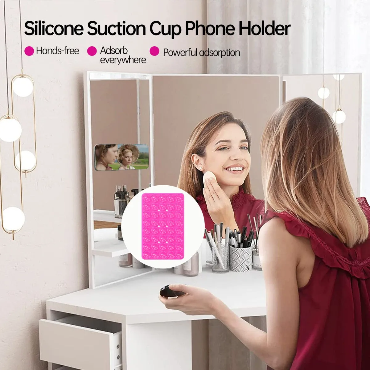 Double-Sided Silicone Suction Cup Phone Holder