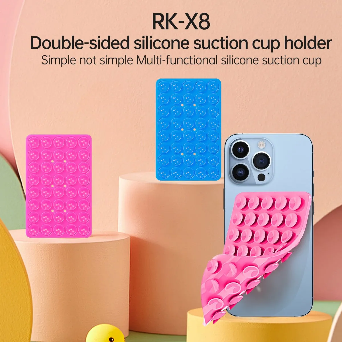 Double-Sided Silicone Suction Cup Phone Holder