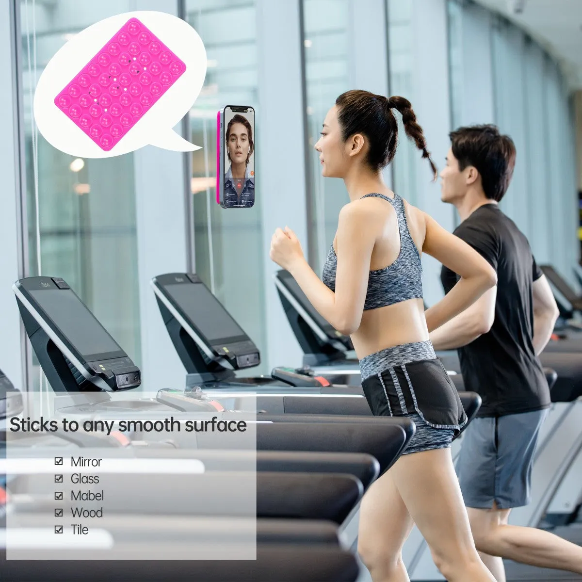 Double-Sided Silicone Suction Cup Phone Holder