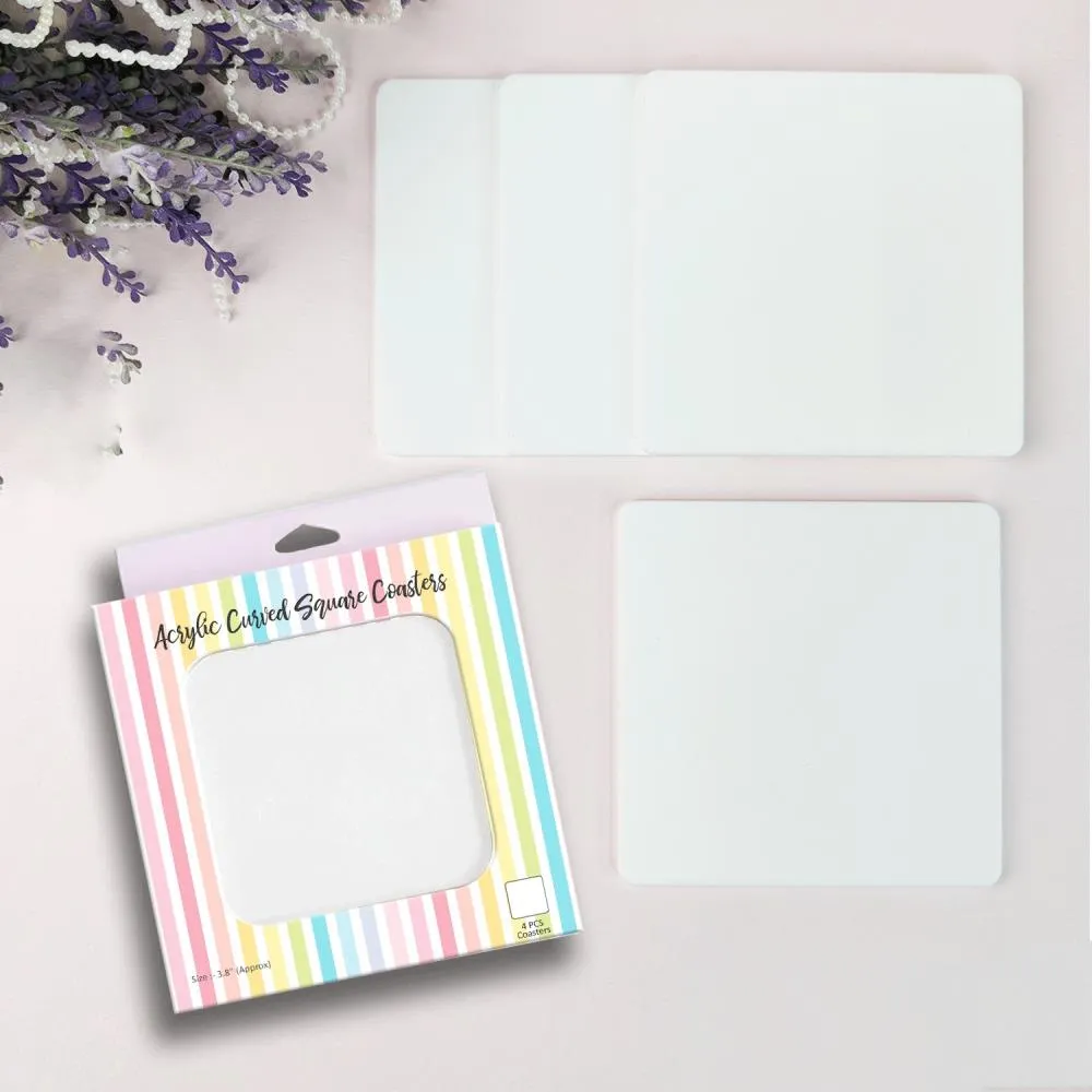 Dress My Craft Acrylic Coasters Curved Square*