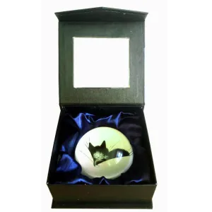 Dubout Cats - Cat Nap Black Cat Glass Paperweight