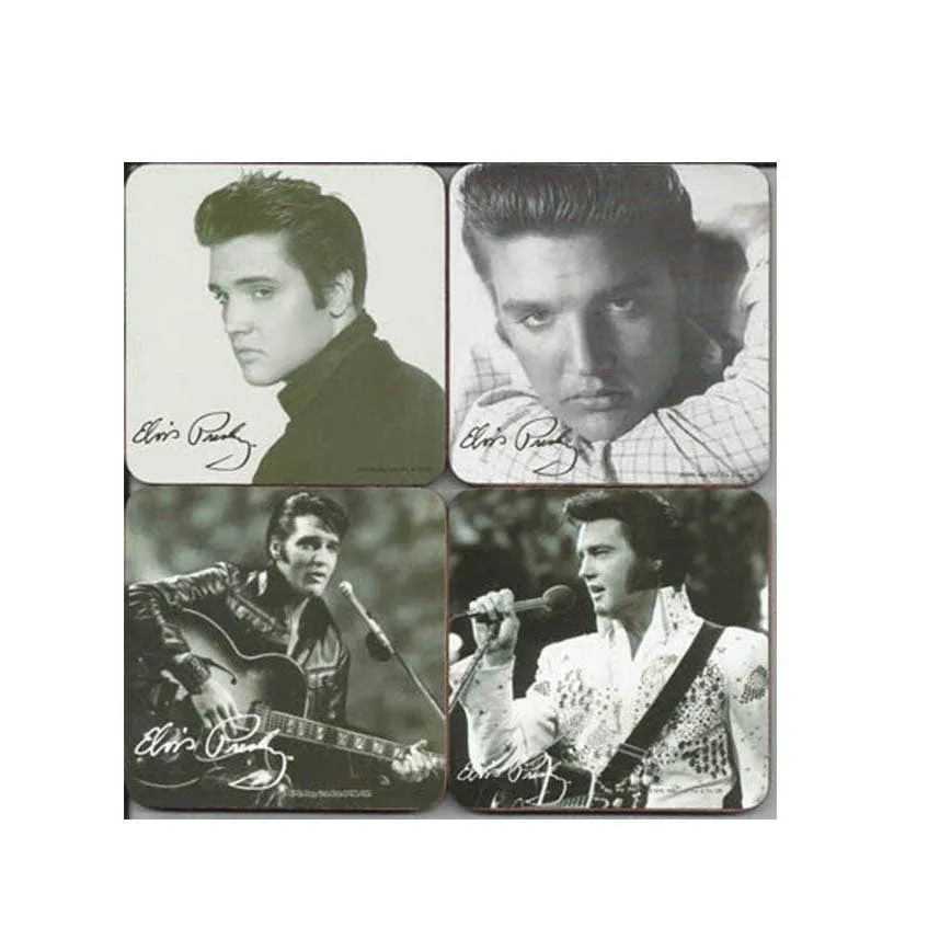 Elvis Coasters - Black & White