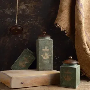 FABULIV VINTAGE Green Antique Boxes (Set of 3)