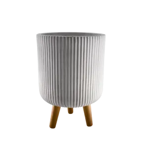 FIBER CLAY POT 25.5X25.5X36CM