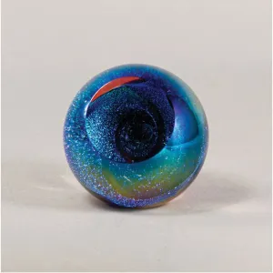 Fireball Paperweight in Serpentine Handblown Glass Paperweight by Glass Eye Studio