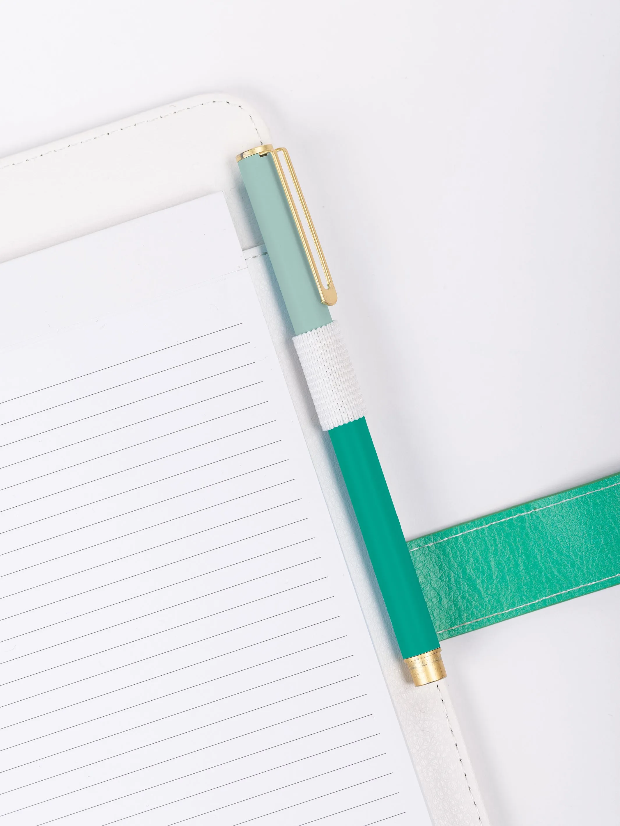 Folio | Color Block Teal & Gold Dots