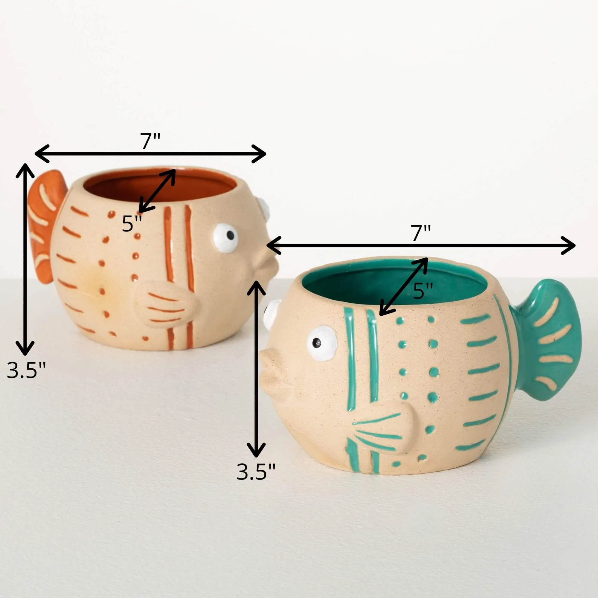 Frolicking Fish Planter Set 2
