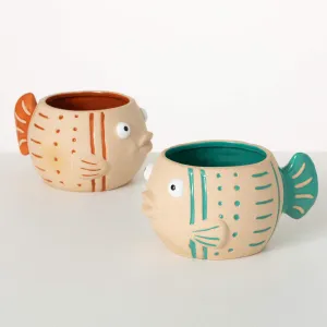 Frolicking Fish Planter Set 2
