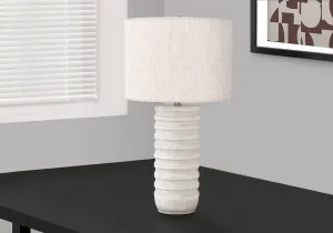 GlowLite Cream Resin Table Lamp - Illuminate Your Space with Style!
