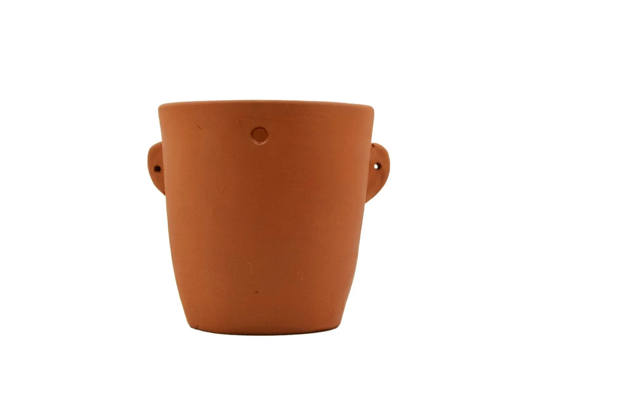 Handmade Terracotta Table Top Planter Face with Moustache