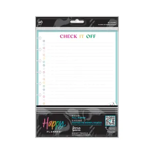 Happy Planner Bright Travels CLASSIC Fill Paper Tània Garcia - Checklist Lined