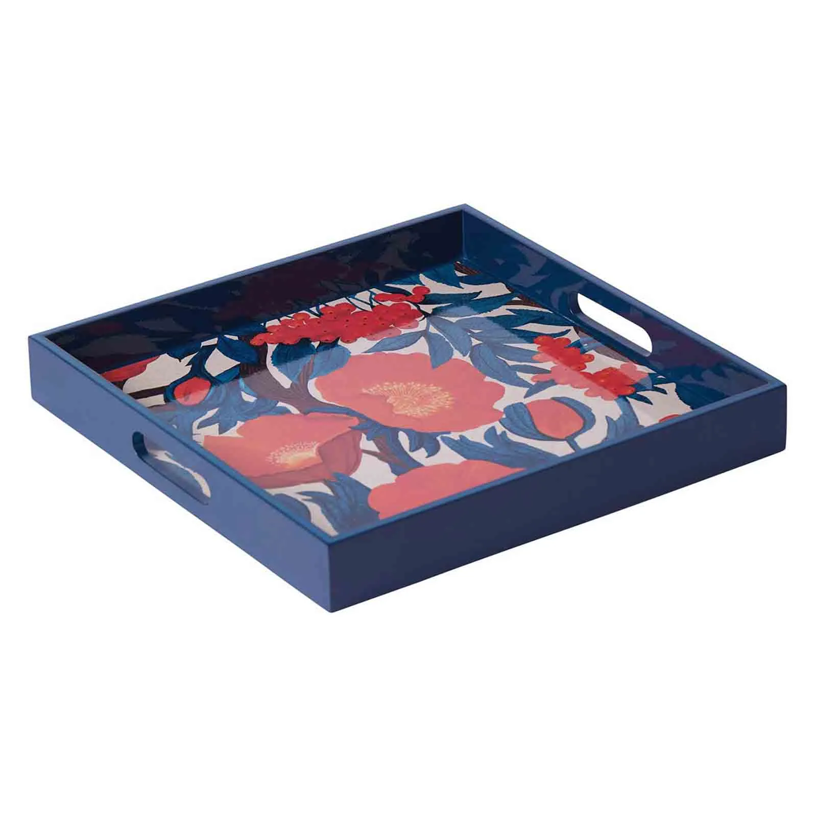 Iceland Poppy 15 Square Lacquer Art Serving Tray