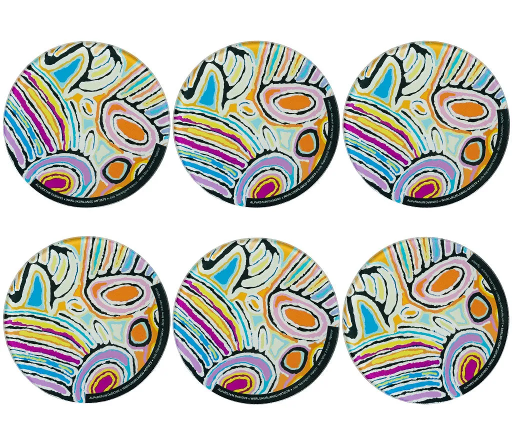 Judy Watson Glass Coaster Set