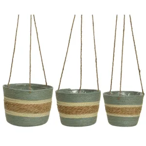 Kaemingk 20cm Paper Rope Round Hanging Planters