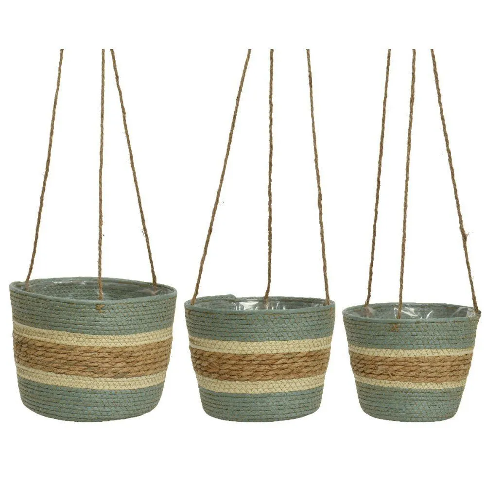 Kaemingk 20cm Paper Rope Round Hanging Planters