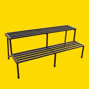 Kraft Seeds by 10CLUB Spectacular 2-Tier Metal Stand | Plant Stands | Multi-Level Plant Display Rack for Indoor & Outdoor Use - Perfect for Your Home and Garden Decor