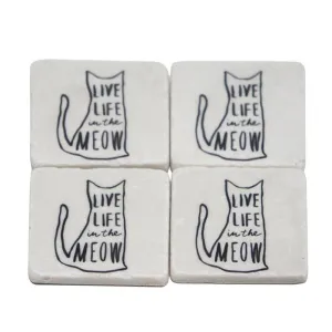 Live Life In The Meow Coaster Set