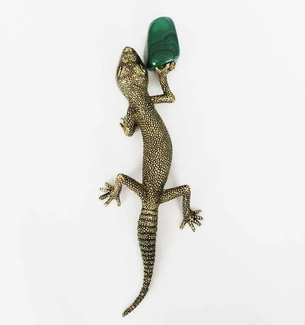 Maison Bijoux Gecko Paperweight - Malachite