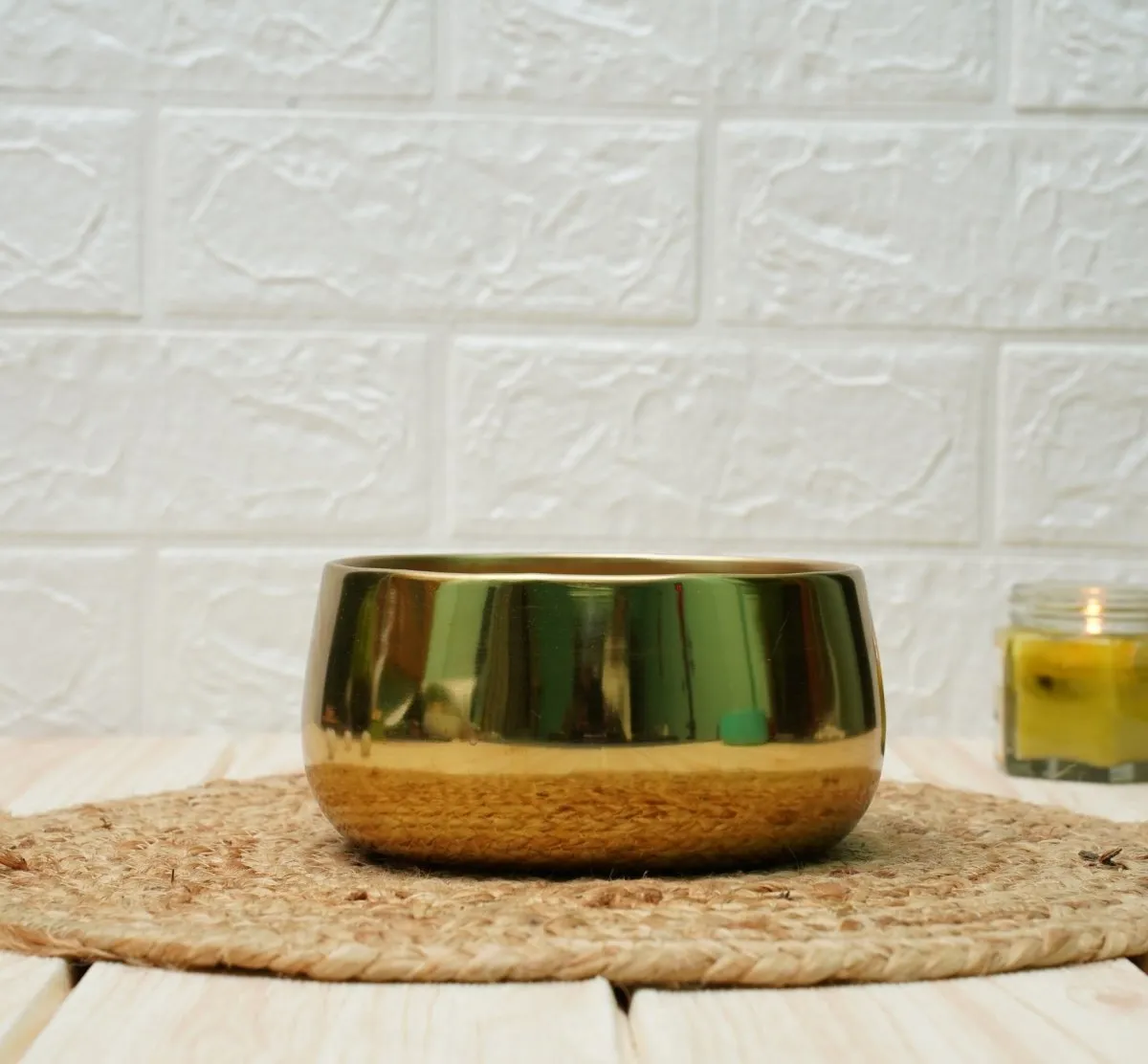 Metal Planters for Living Room- Gold (Pack of 1)