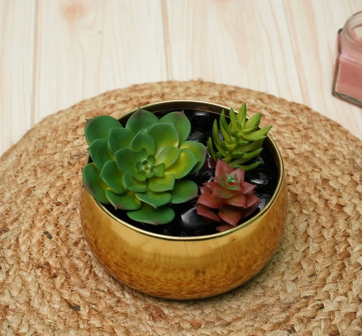 Metal Planters for Living Room- Gold (Pack of 1)