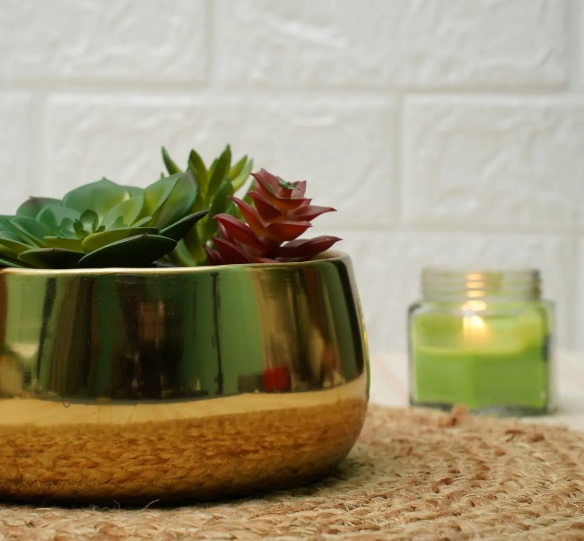 Metal Planters for Living Room- Gold (Pack of 1)