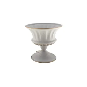 METAL POT WHITE 15X15CM