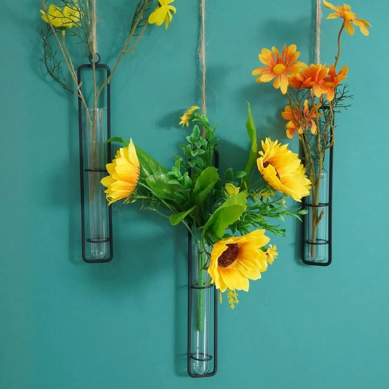 Metal Wall Hanging Test Tube Planter